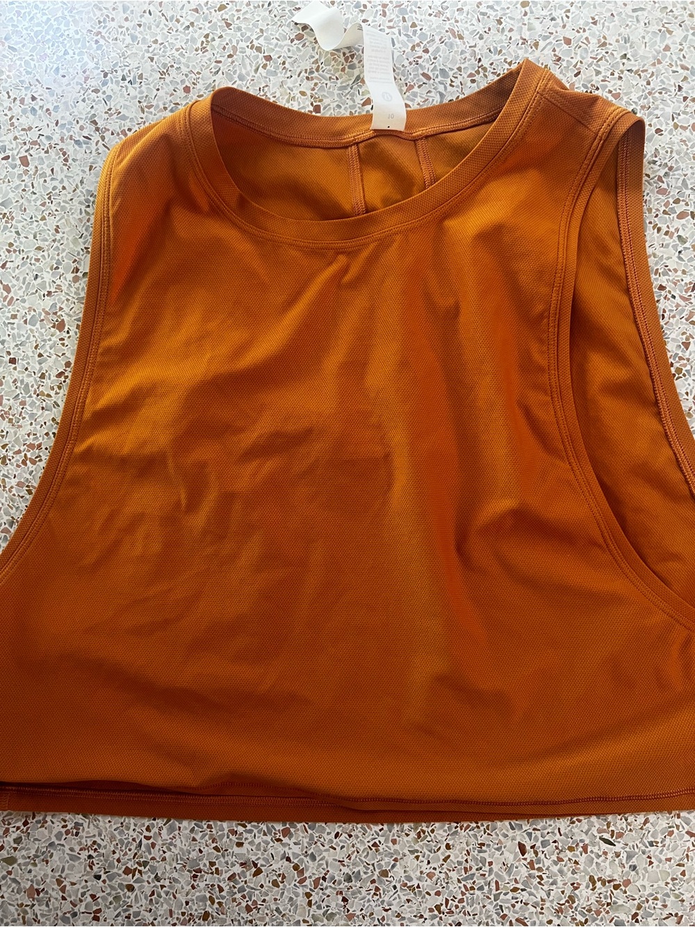 lululemon athletica Rust Orange Sleeveless Crop Tank